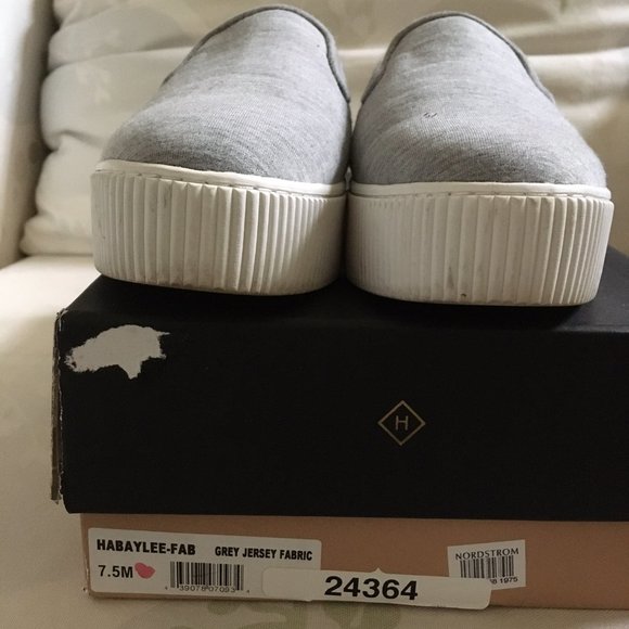 Halogen Baylee Platform Slip-on Sneaker Grey Jersey - 7.5 - Picture 2 of 4